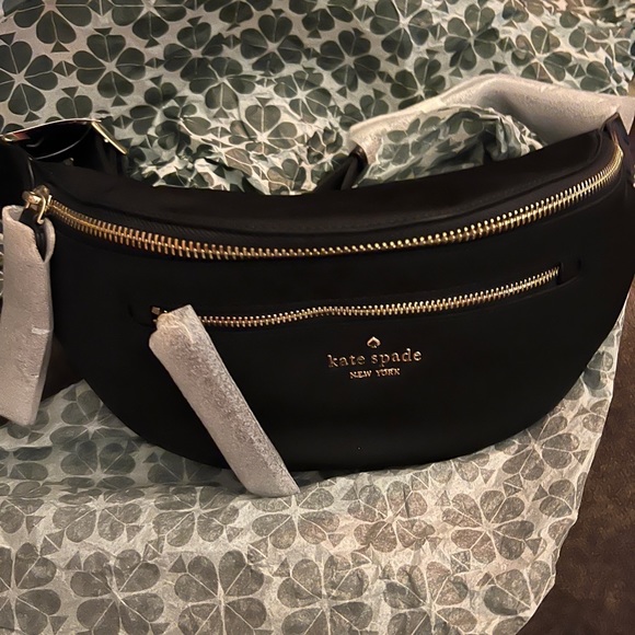 AUTHENTIC ♠️ KATE SPADE ♠️ CHELSEA BELT BAG/WAIST/FANNY PACK BLACK NYLON - Picture 7 of 9